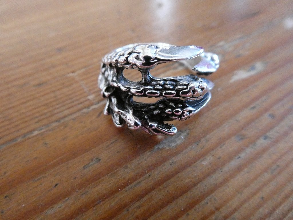 Drakenklauw ring, IJzer of Staal, Ophalen of Verzenden, Zo goed als nieuw, 17 tot 18