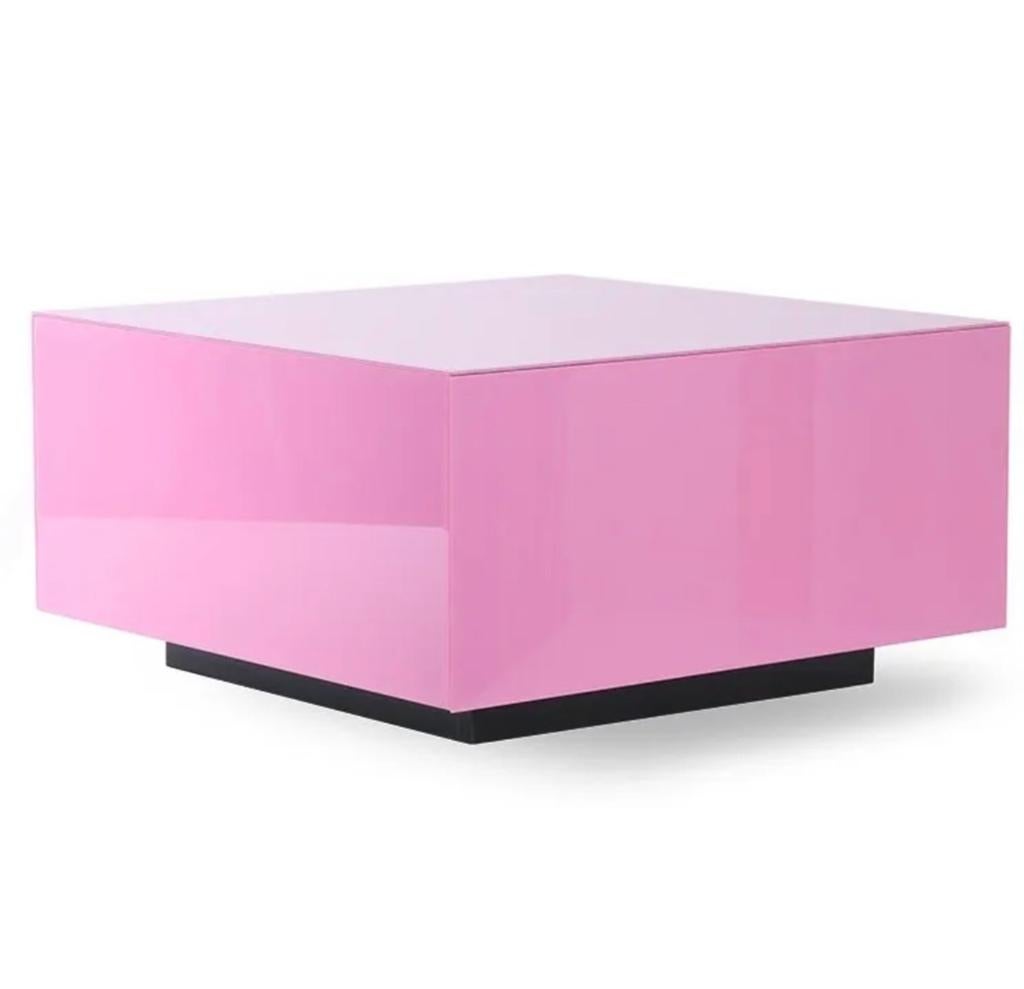 HKLIVING Mirror Block Salontafel - Roze, met lichte beschadi, Huis en Inrichting, Tafels | Salontafels, Ophalen, Vierkant, 50 tot 100 cm