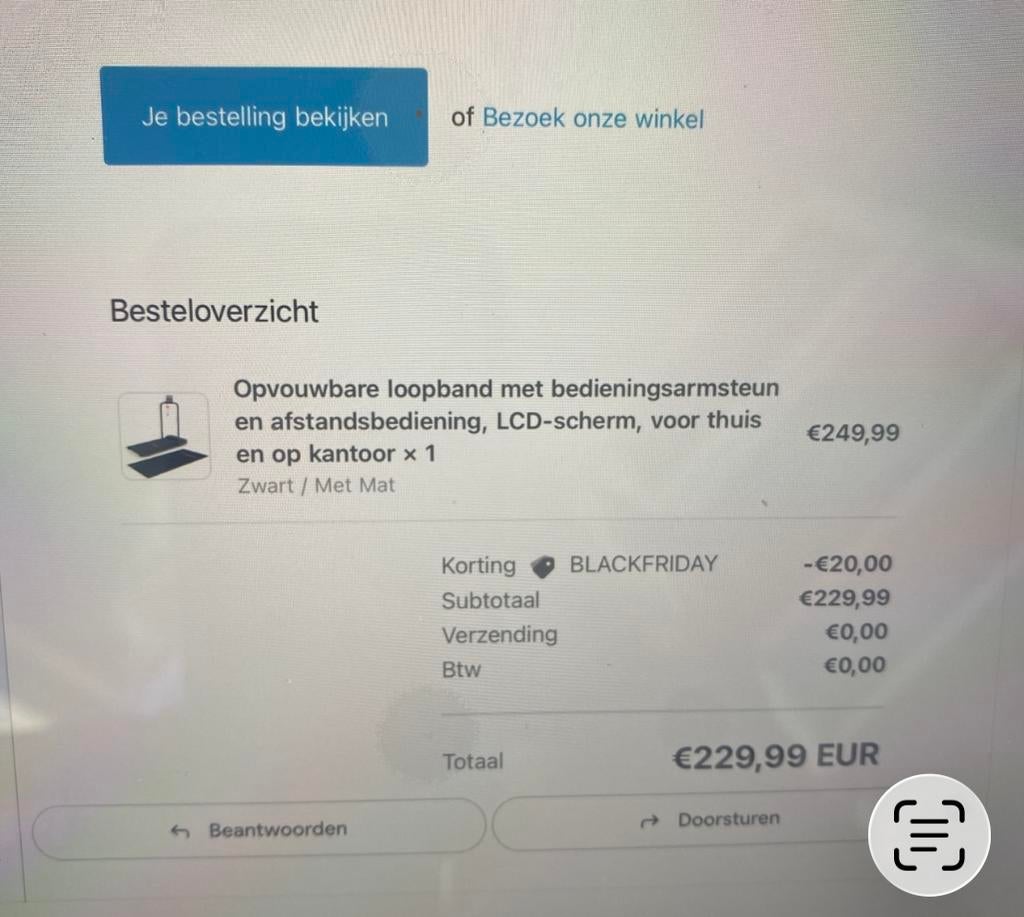 HomeFitnessCode loopband H7154-NL voor kantoor en thuis., Sport en Fitness, Ophalen of Verzenden, Nieuw, Loopband