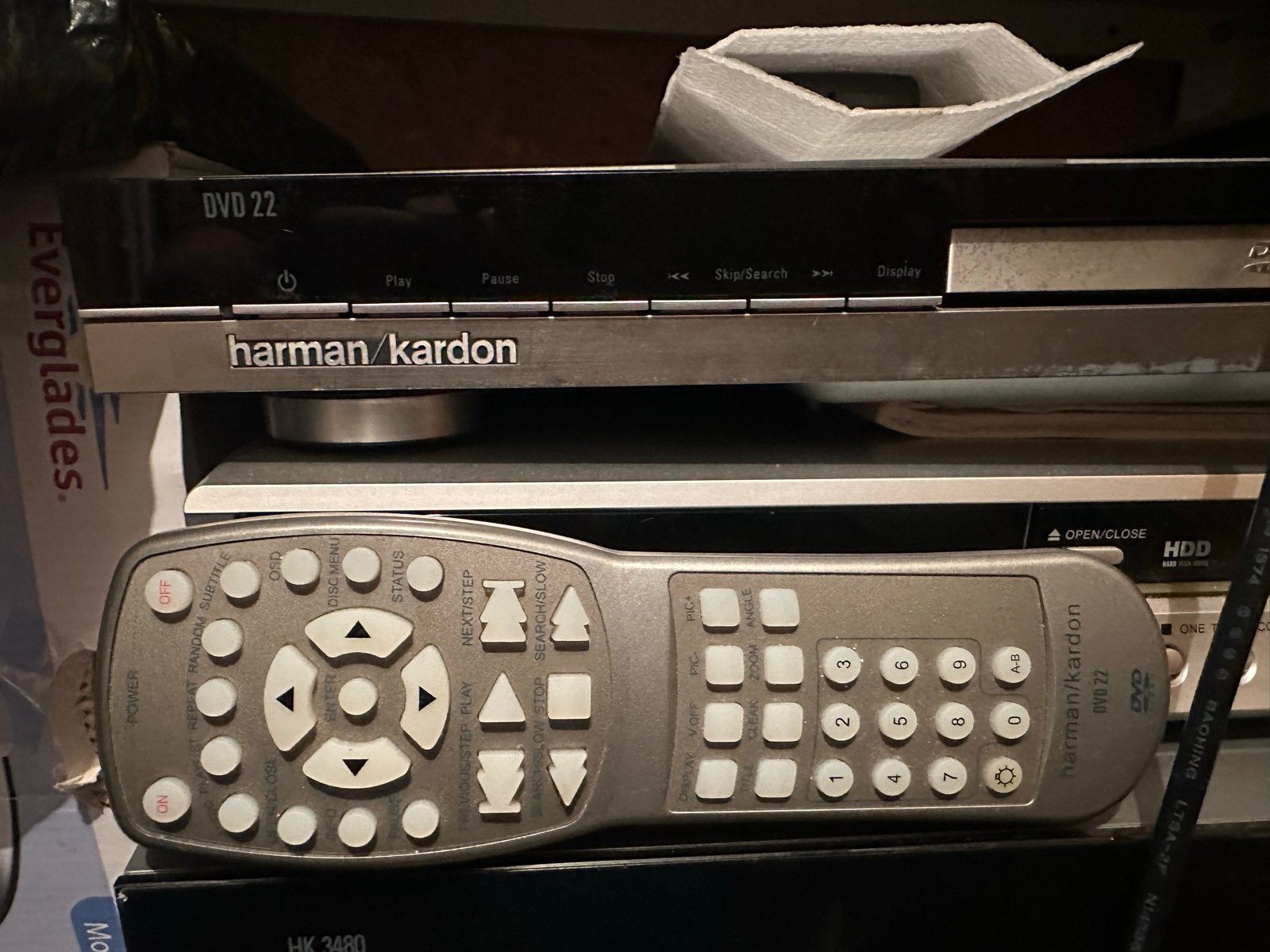 Harman/Kardon DVD 22 DVD-speler met afstandsbediening, Ophalen of Verzenden, Zo goed als nieuw, Dvd-speler, Overige merken