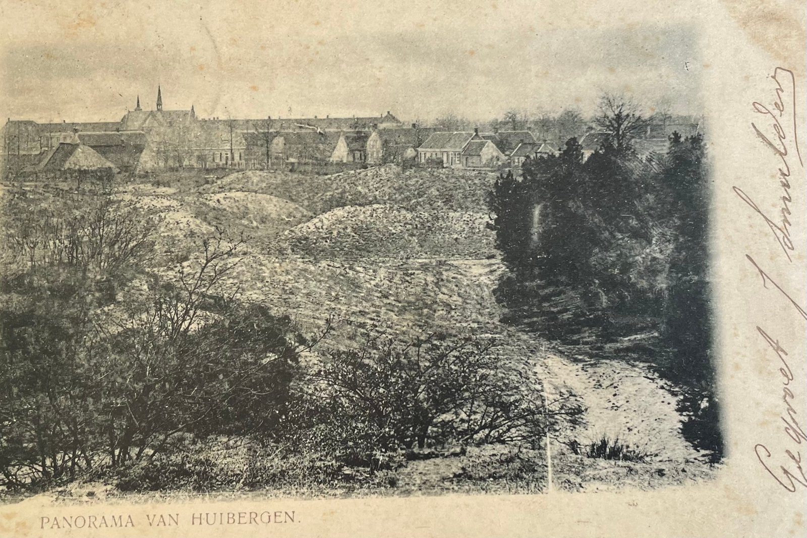 Huibergen gestuurd naar Turnhout 1904, Ophalen of Verzenden, Voor 1920