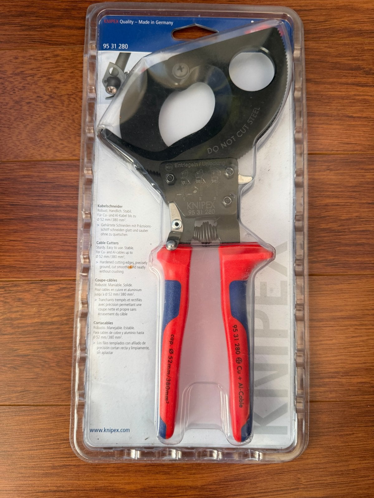 Knipex 95 31 280 Kabelschaar - Nieuw in verpakking, Doe-het-zelf en Verbouw, Ophalen of Verzenden, Nieuw, Snijgereedschap, Knipex