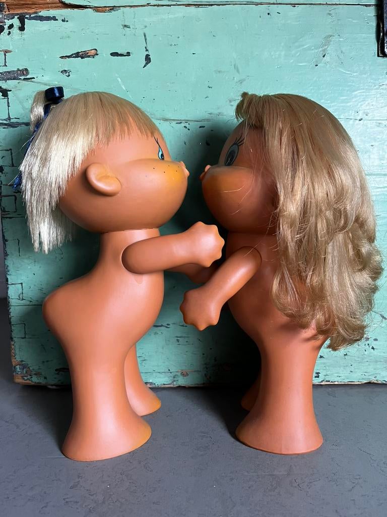 Vintage Sekiguchi 'Kissing Dolls', Ophalen of Verzenden, Gebruikt, Pop