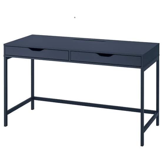 IKEA Alex Bureau - Donkerblauw met lades, Gebruikt, Met lades, Spaanplaat of MDF, Ophalen of Verzenden
