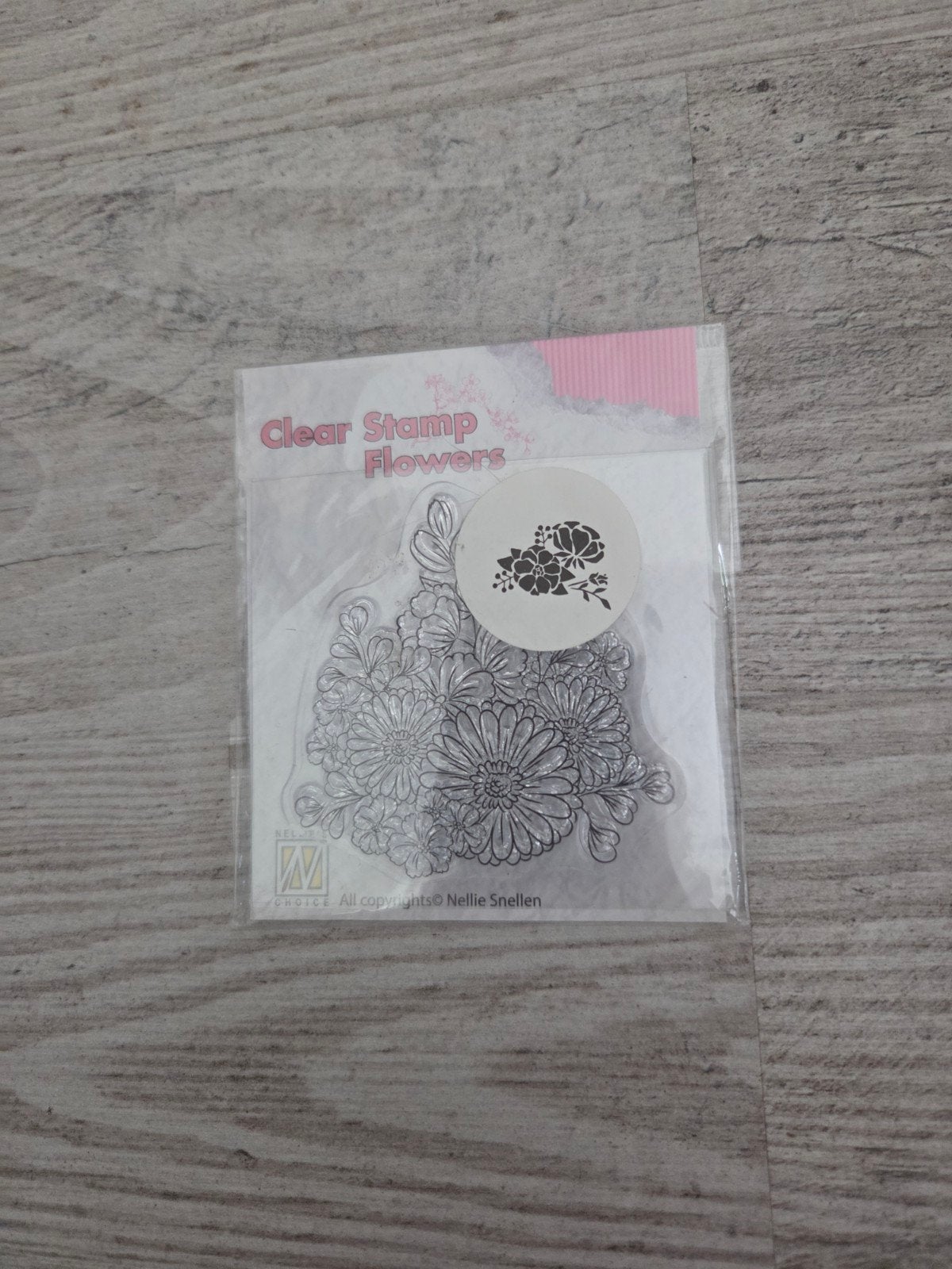 Clear Stamp Flowers Gerbera's - Nellie Snellen FL0010, Ophalen of Verzenden, Nieuw, Clearstamp