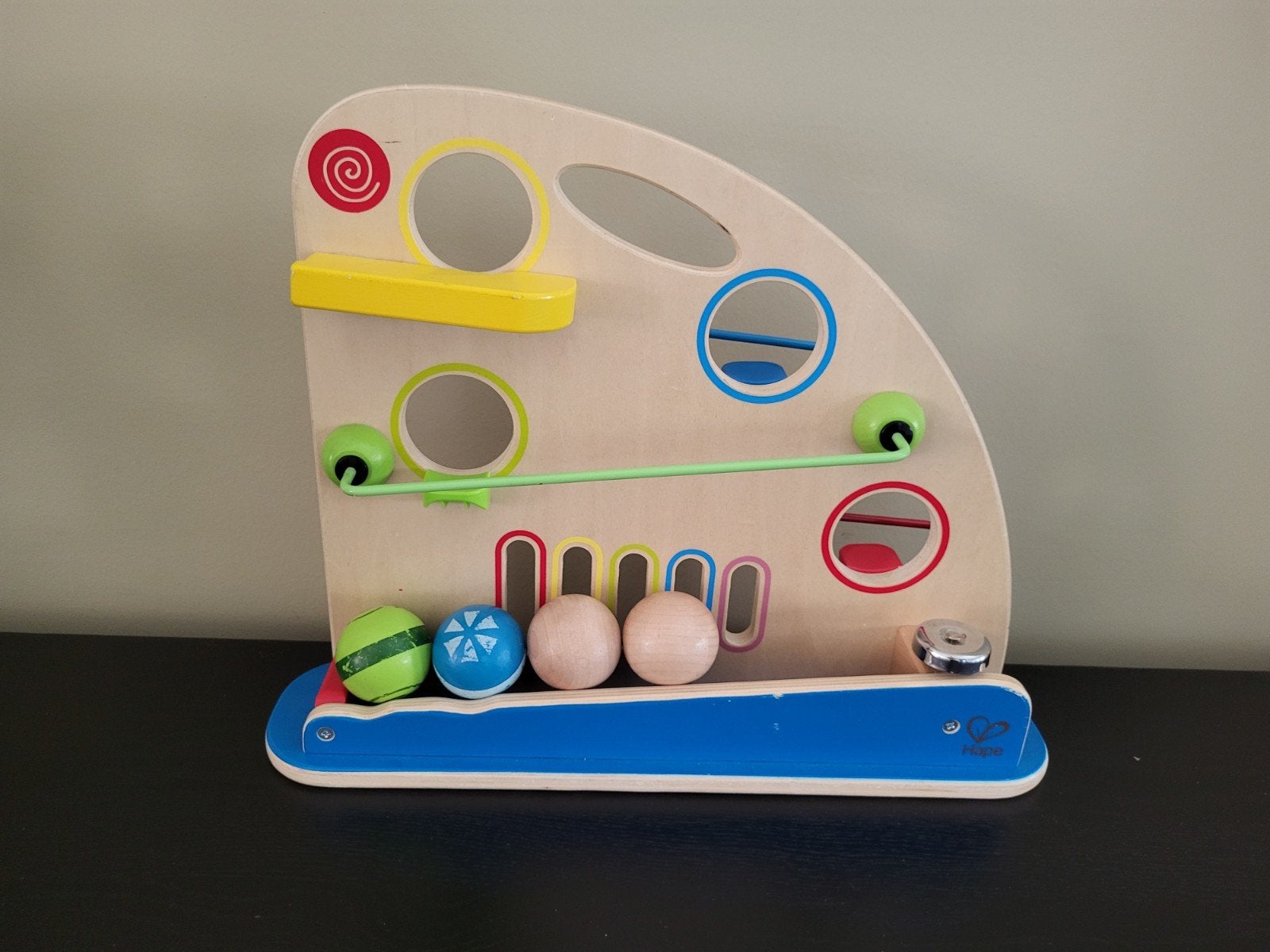 Hape houten ballenbaan met xylofoon, Ophalen, Zo goed als nieuw, Overige typen, Met geluid