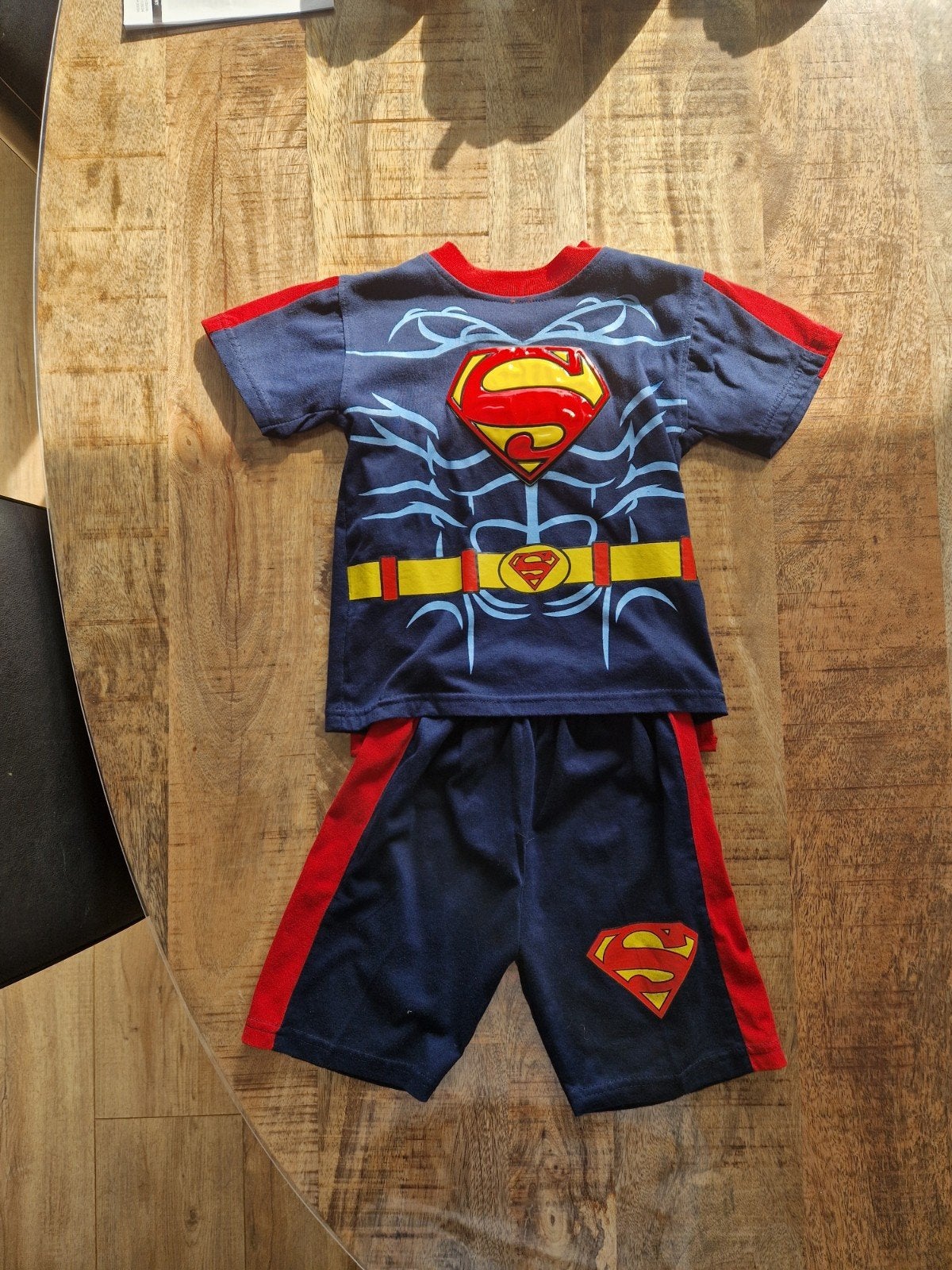 superman pak / pyjama, Kinderen en Baby's, Ophalen of Verzenden, Zo goed als nieuw, 110 t/m 116, Jongen