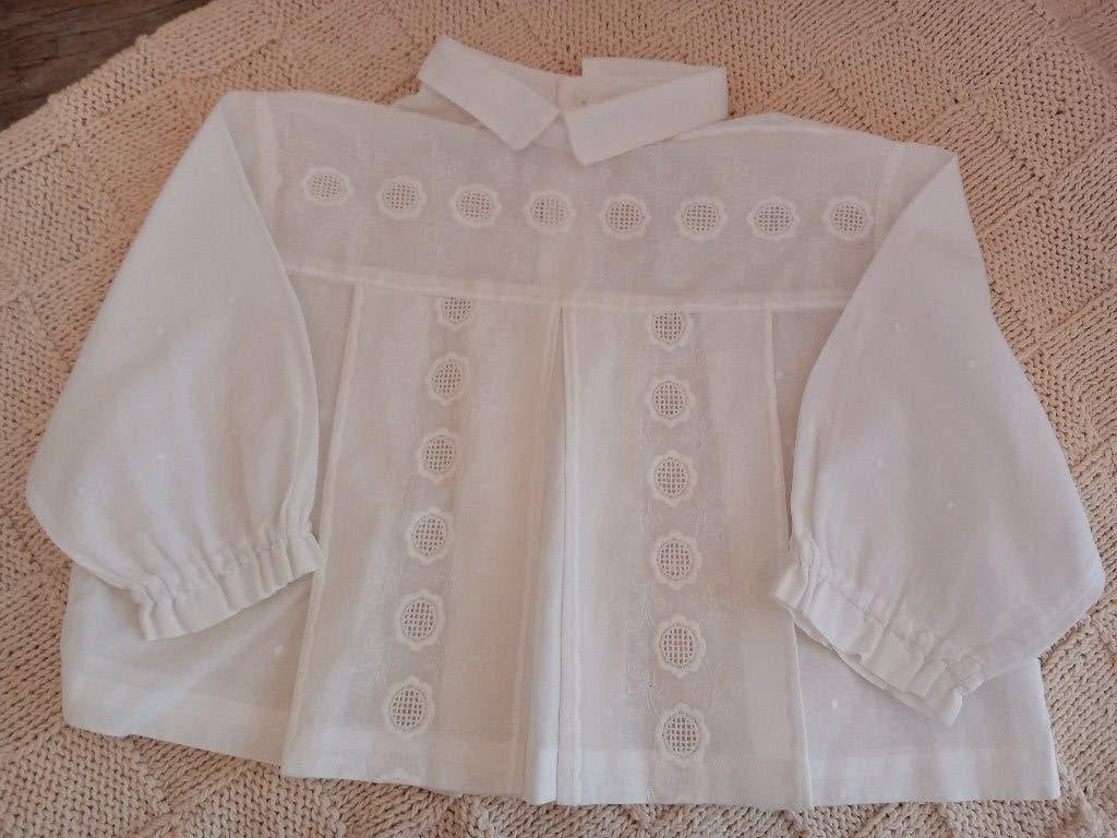 Lief Vintage baby poppen jurkje met kraagje., Ophalen, Zo goed als nieuw, Kleertjes