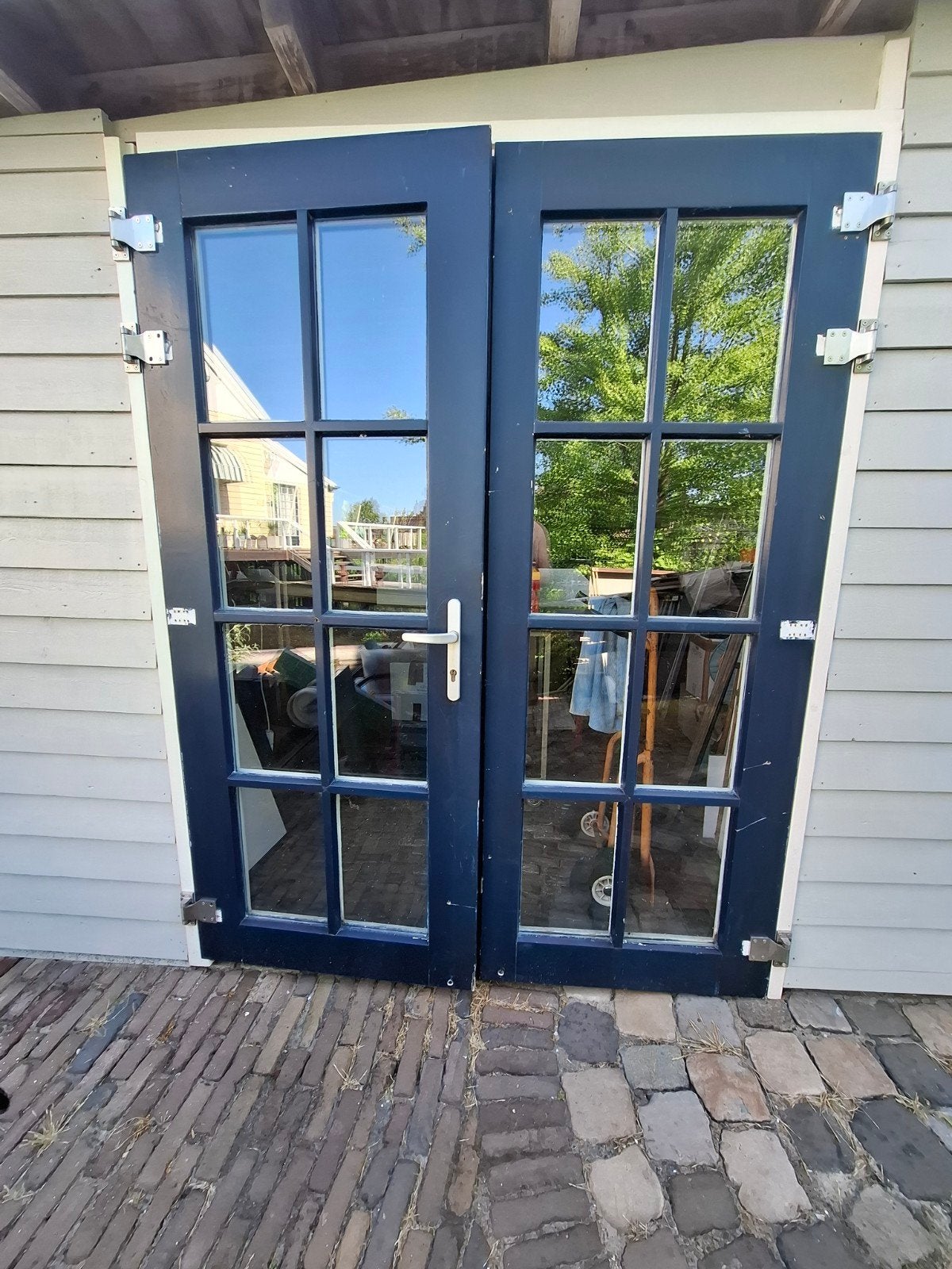 4 stuks dubbelglas deuren 211H x 92B x 7,2D cm, Ophalen, 120 cm of meer, Buitendeur, 200 tot 215 cm