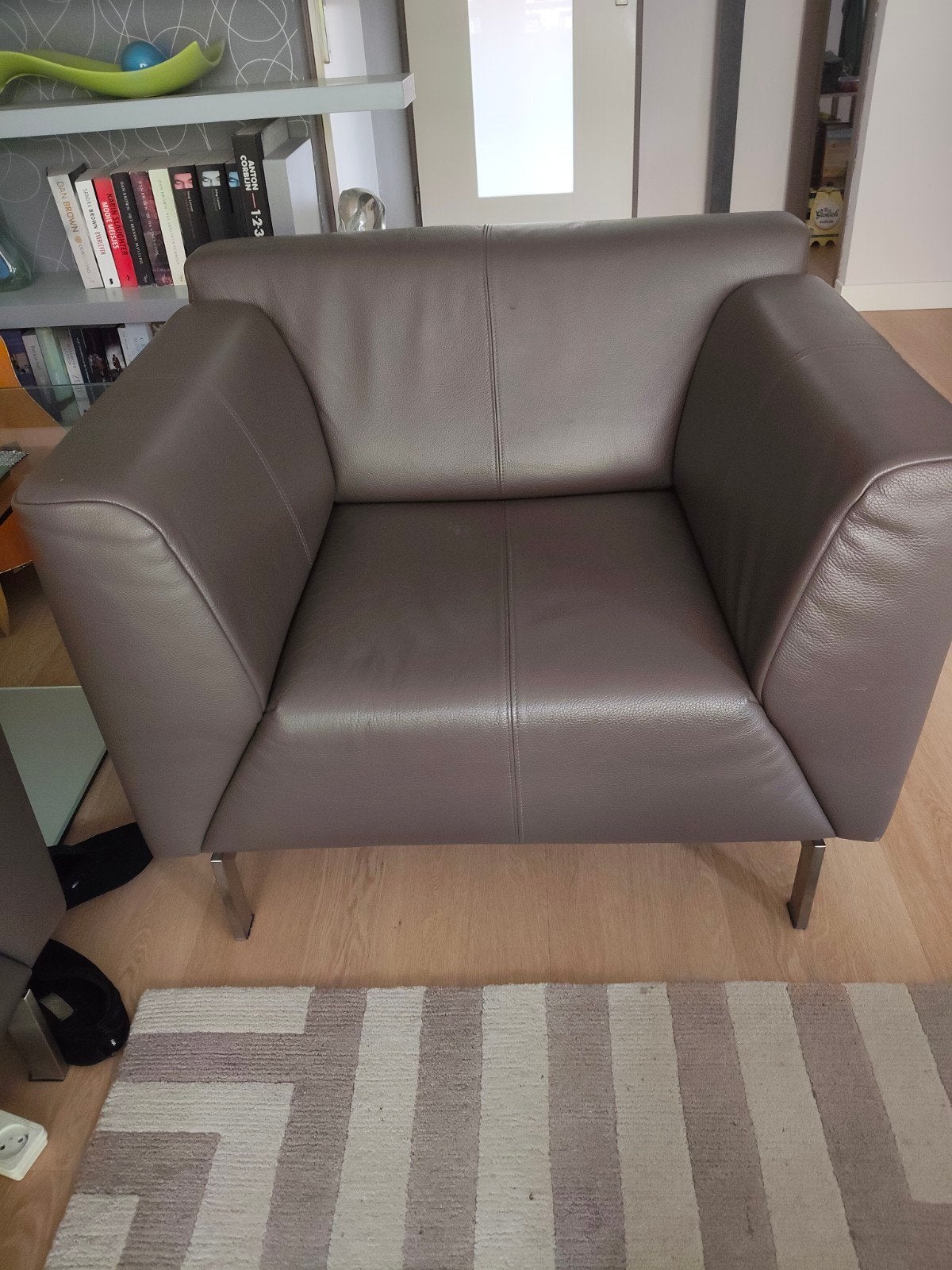Rolf Benz fauteuil, Ophalen of Verzenden, Zo goed als nieuw, 50 tot 75 cm, Leer