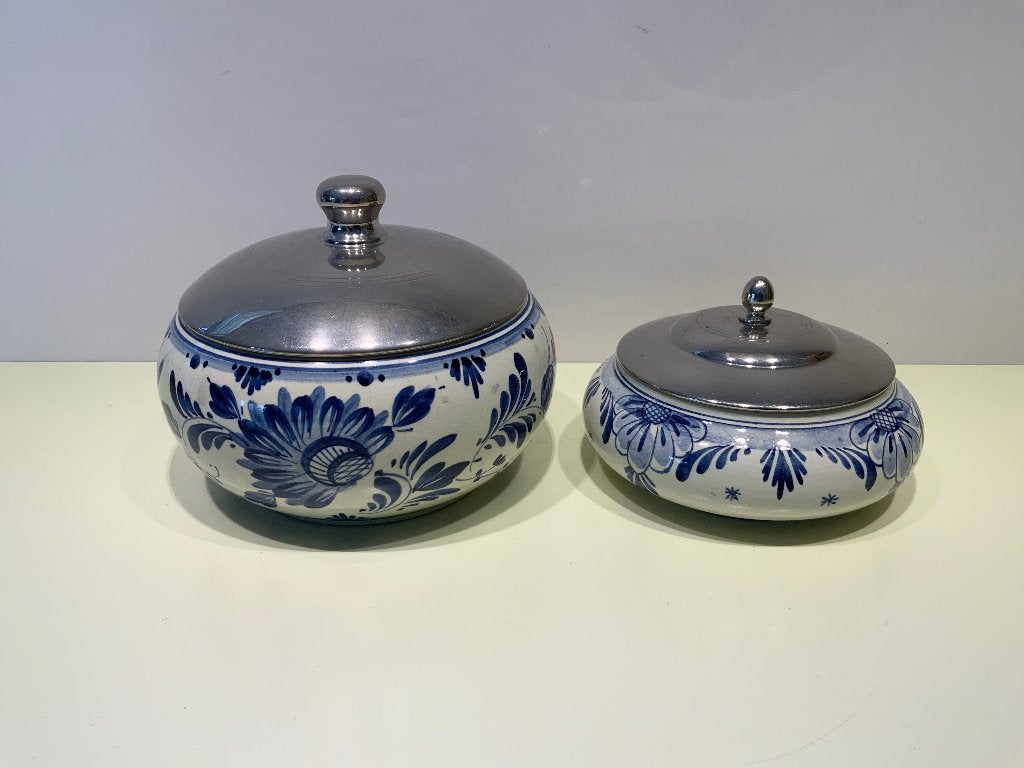 Vintage Delfts Blauwe Suikerpotten, Antiek en Kunst, Ophalen of Verzenden