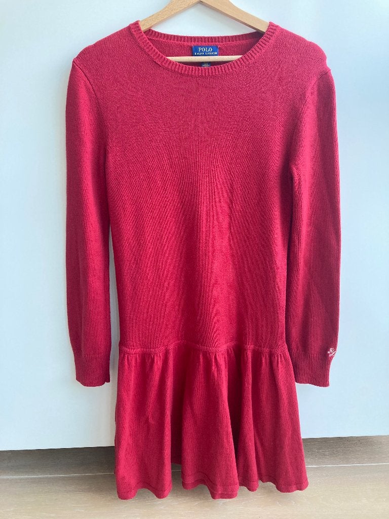 Wijnrode jurk van Polo Ralph Lauren mt. 152/158, Meisje, Nieuw, Ophalen of Verzenden, Jurk of Rok