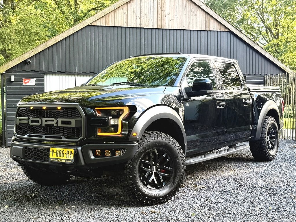 Ford F150 Raptor 3.5 V6 SuperCrew 450 Pk 4x4 NL-Auto Marge, Auto's, Automaat, Gebruikt, Zwart, Vierwielaandrijving