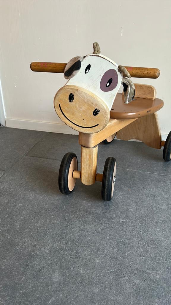 Houten loopfiets / koe, Ophalen of Verzenden, Zo goed als nieuw, Loopfiets