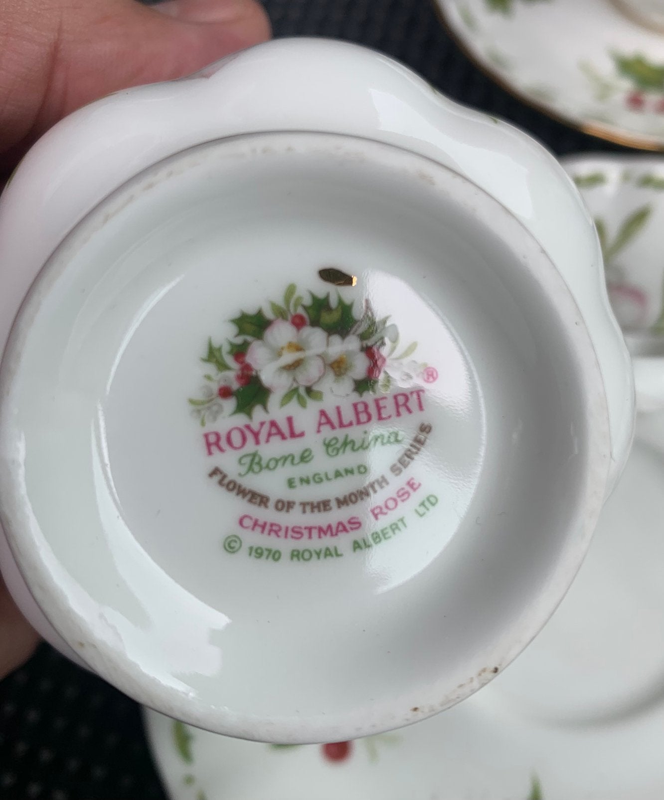 Twee vintage Royal Albert Flower of the Month kop-en-schotel, Ophalen of Verzenden