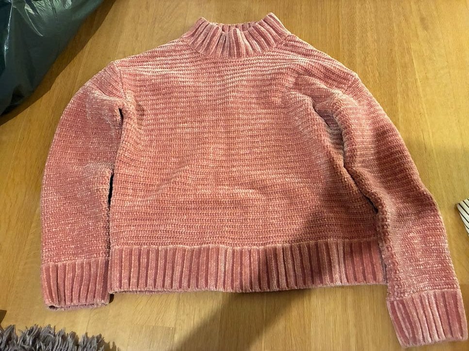 Roze chenille trui C&A maat 170-176, Verzenden, Gebruikt, Meisje, Trui of Vest