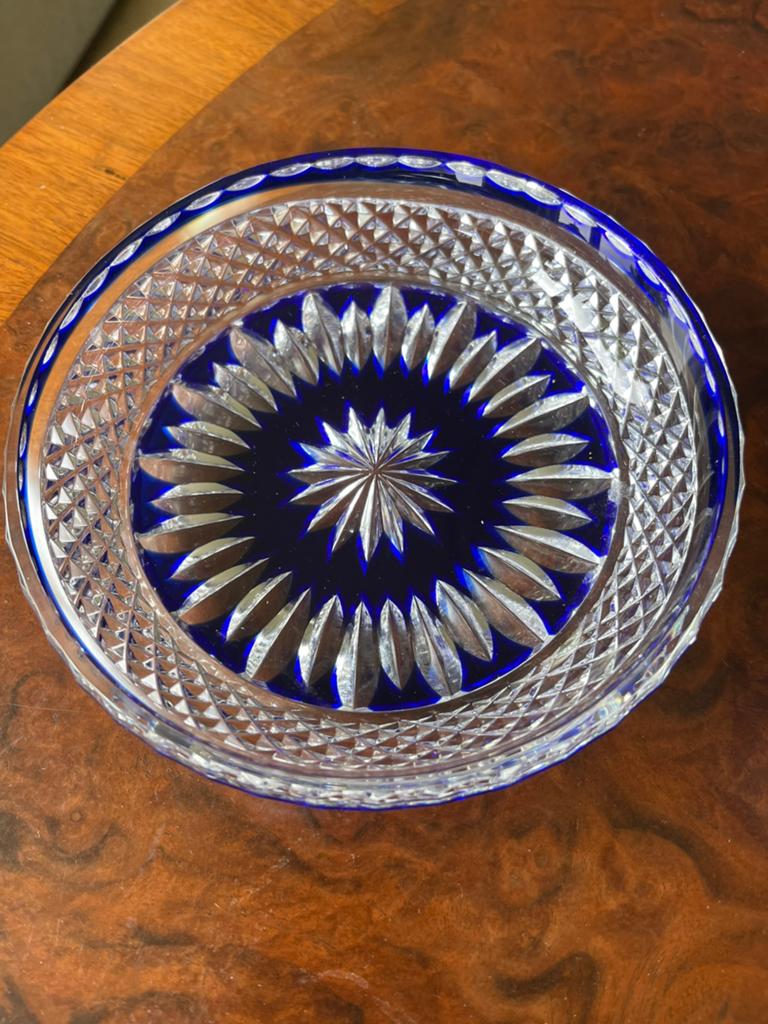 Kristallen schaaltje, Ophalen, Zo goed als nieuw, Rond, Glas