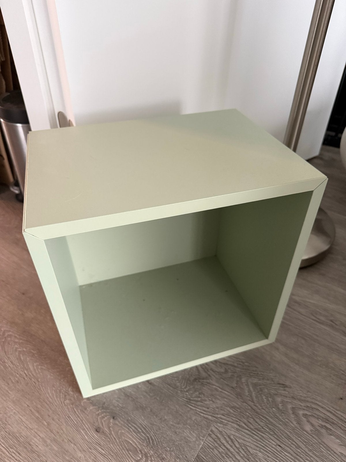 2x IKEA Eket kubus lichtgroen 25cm diep met ophangsysteem, Ophalen, Gebruikt
