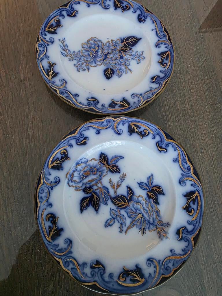 Wedgwood Pearl Ware Rose borden 2x, Ophalen of Verzenden