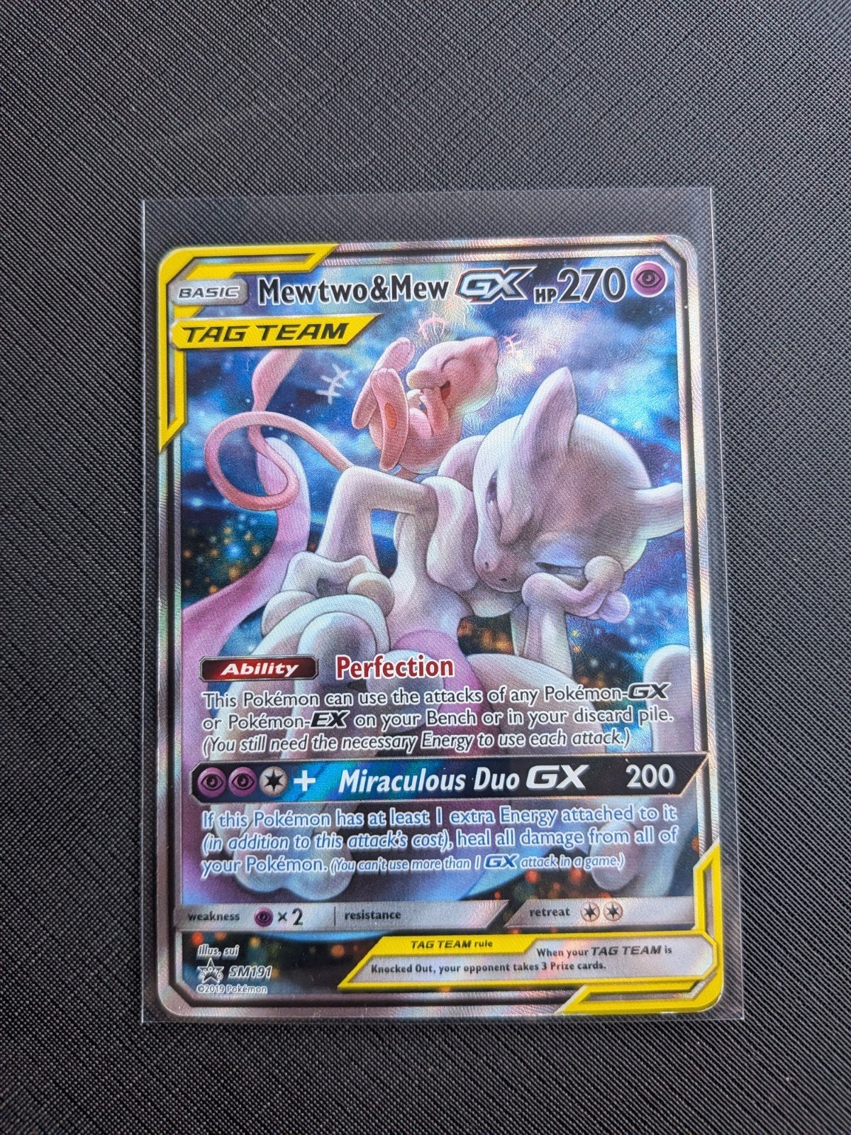 Mewtwo & Mew GX TAG TEAM SM191, Ophalen of Verzenden, Zo goed als nieuw, Losse kaart
