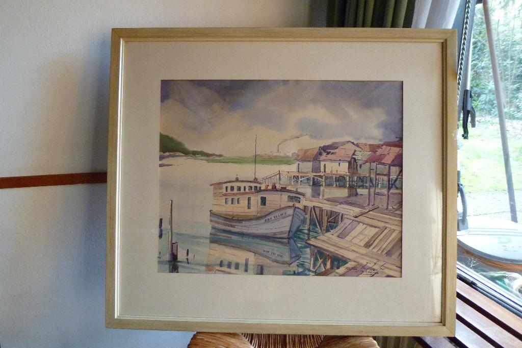 Aquarel uitzicht op Buena Ventura, Colombia, 1974, Ophalen of Verzenden