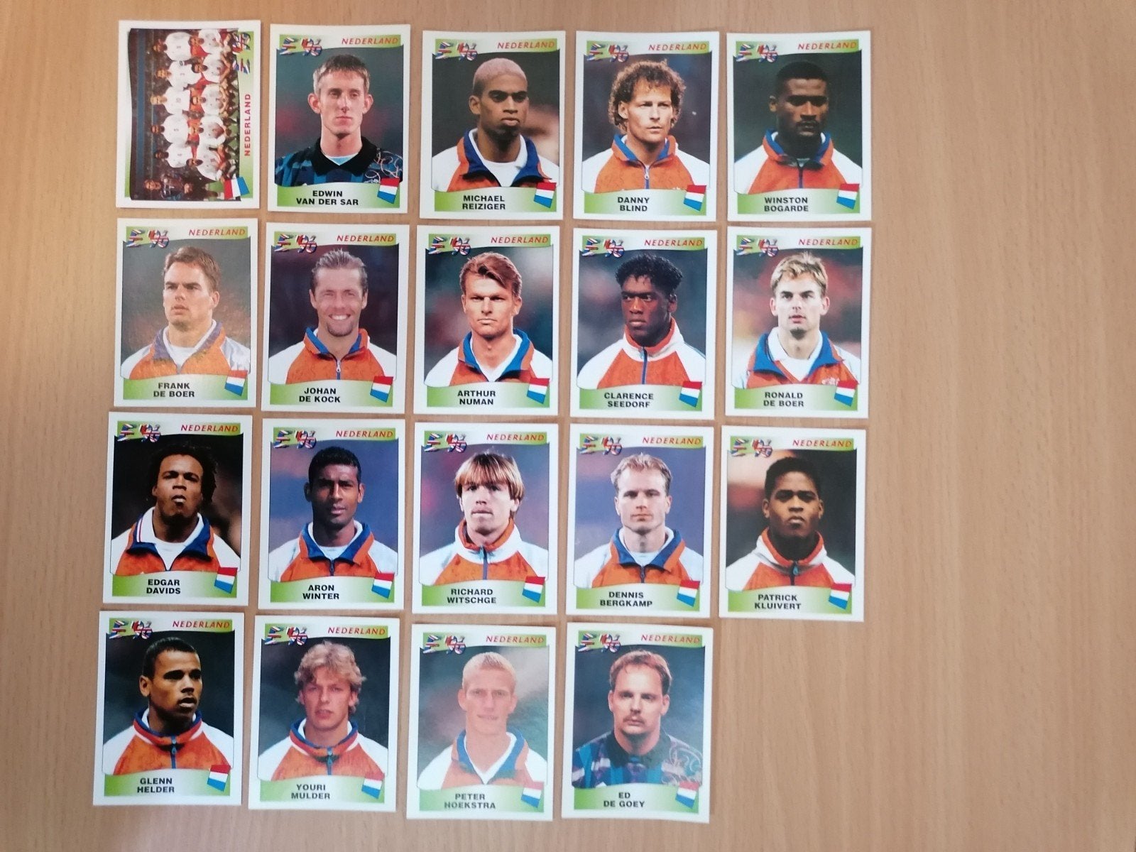 Panini Euro 96 Nederland 19x., Ophalen of Verzenden, Zo goed als nieuw