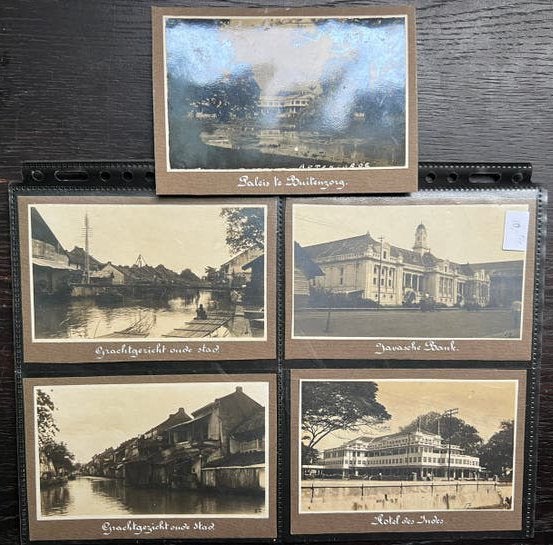 5 antieke foto’s van Nederlandsch Indië (ong 1920), Ophalen of Verzenden, Voor 1940, Zo goed als nieuw, Foto