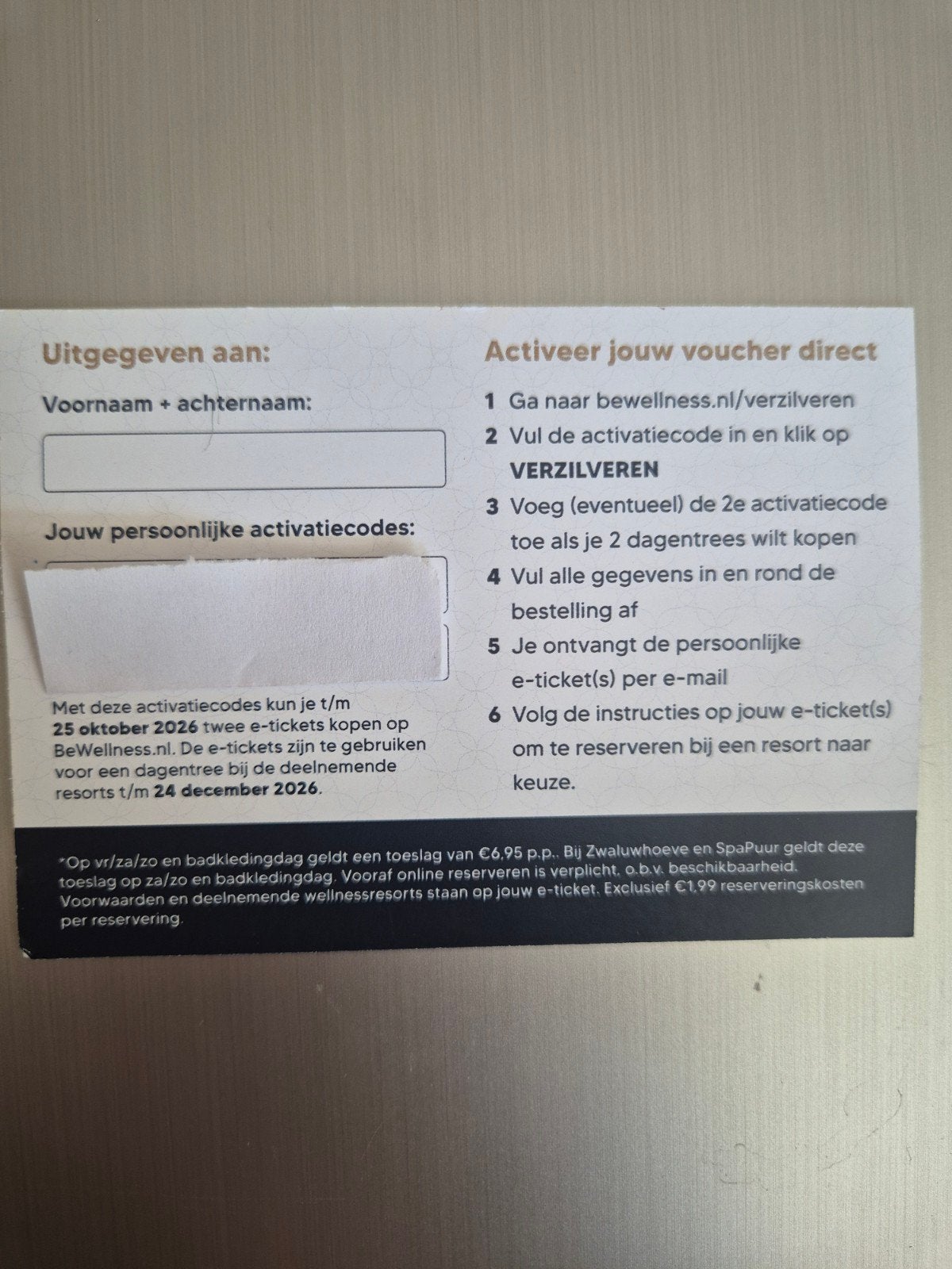 Kortingsvoucher Sauna, Twee personen, Kortingsbon, Spa of Sauna