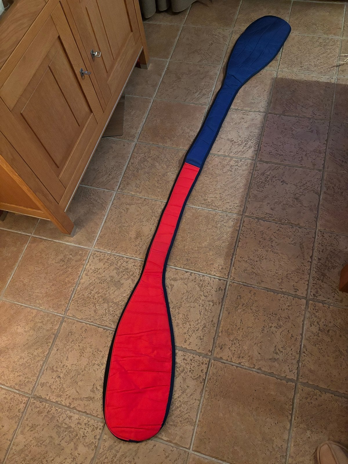 Nieuwe Neopreen Peddelhoes 230cm Rood/Blauw met Lange Rits, Ophalen of Verzenden, Nieuw