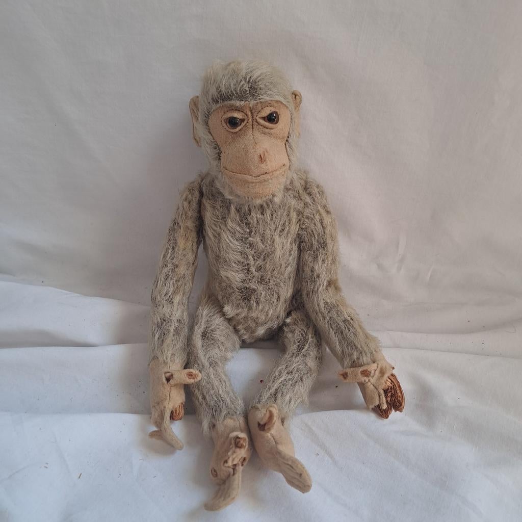 Antieke Steiff aap 1909, Ophalen of Verzenden, Stoffen beer, Steiff