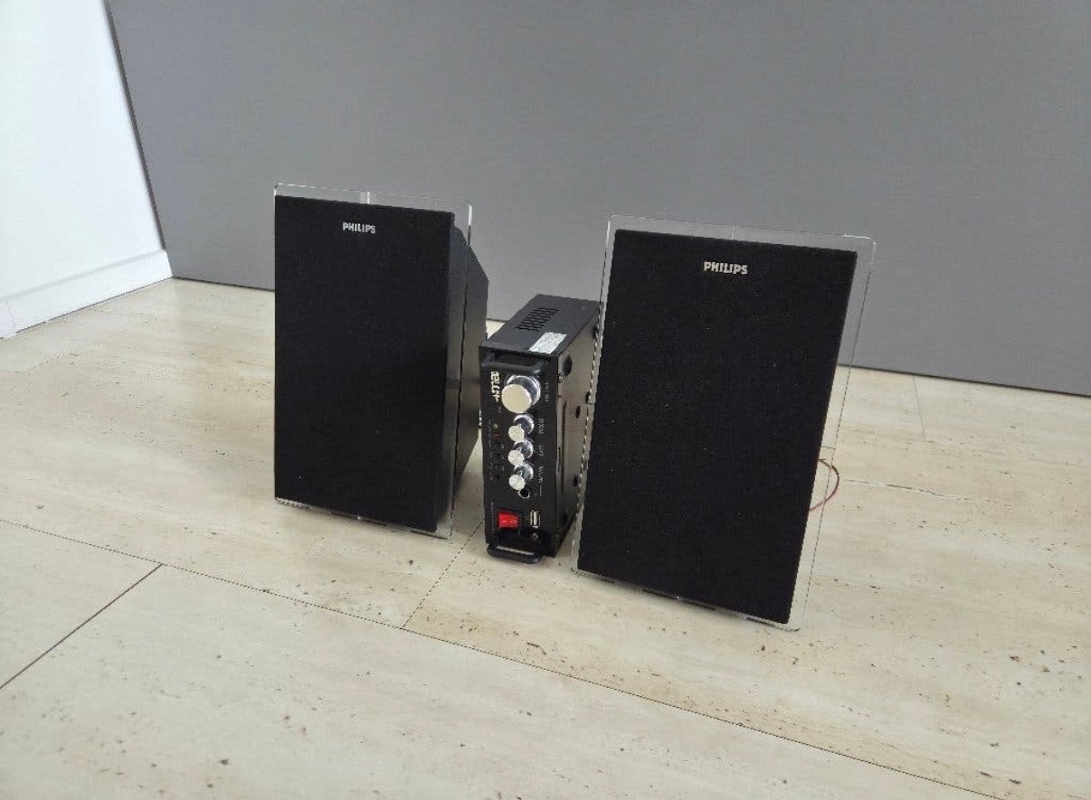 Philips speakerset met versterker, Audio, Tv en Foto, Ophalen, Philips, Speakerset, Zo goed als nieuw