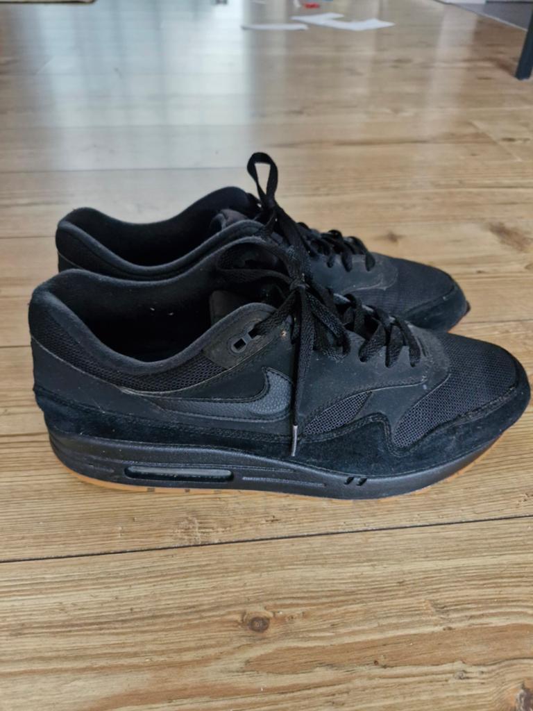 Nike Air Max 1 Black Gum, Zwart, Nike, Ophalen of Verzenden, Sneakers of Gympen
