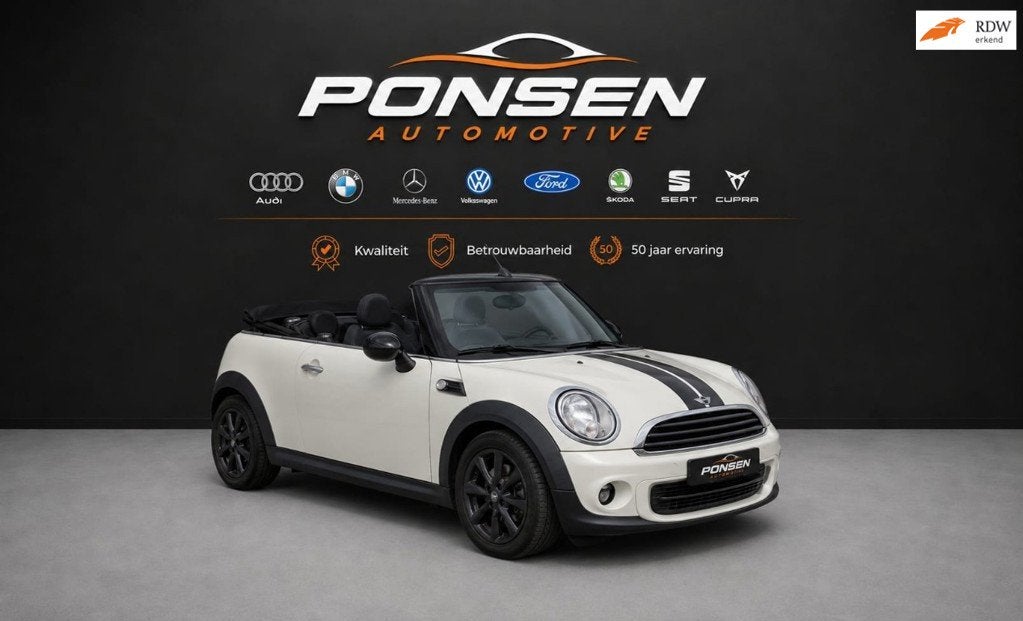 Mini Cabrio 1.6 One met airco, Voorwielaandrijving, Euro 5, Gebruikt, 4 cilinders