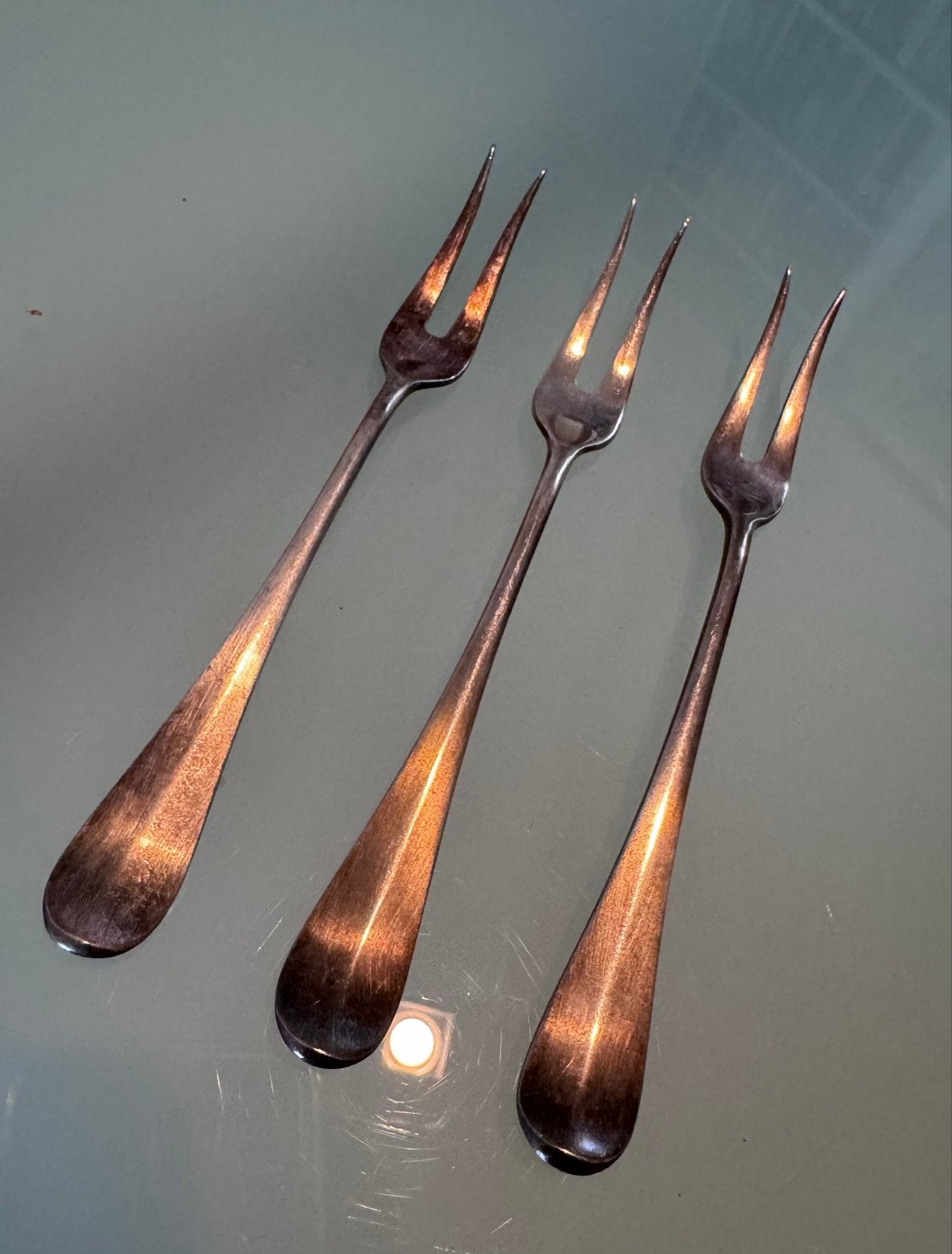 Set van 3 KELTUM verzilverde belegvorkjes, Ophalen of Verzenden