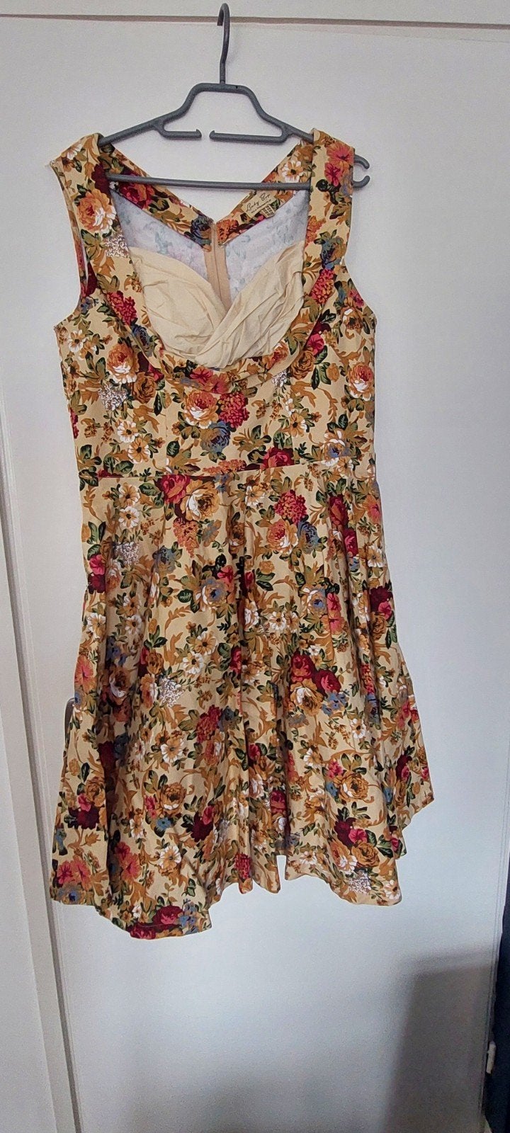 Lindy Bop Jurk met Bloemenprint - Maat 46/48, Kleding | Dames, Ophalen, Overige kleuren, Maat 42/44 (L), Zo goed als nieuw