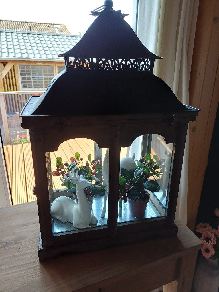 LANTAARN GROOT, 53 cm, Ophalen of Verzenden, Zo goed als nieuw, Hout