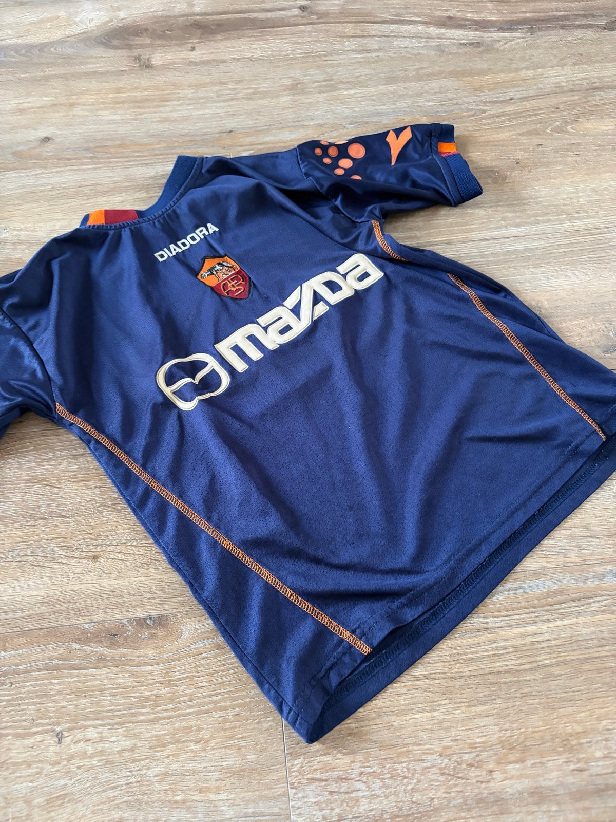 AS Roma Totti 10 Diadora Shirt - Maat XS, Maat XS of kleiner, Ophalen of Verzenden, Gebruikt, Shirt
