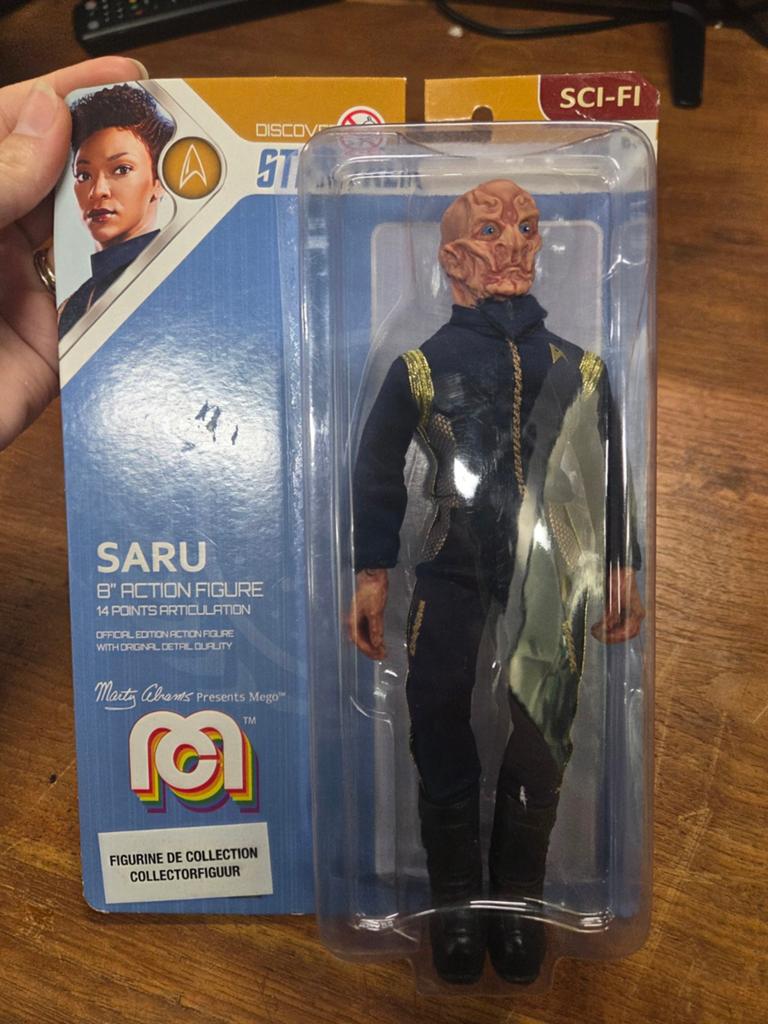 Star Trek figure Saru 8 inch, ., Ophalen of Verzenden, Zo goed als nieuw, .