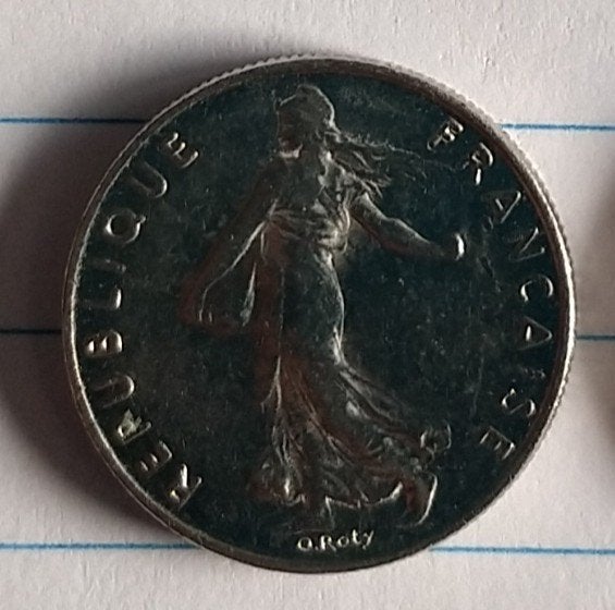 Frankrijk munt,  halve franc 1993 ,  volgnr 93.0, Ophalen of Verzenden, Frankrijk, Losse munt