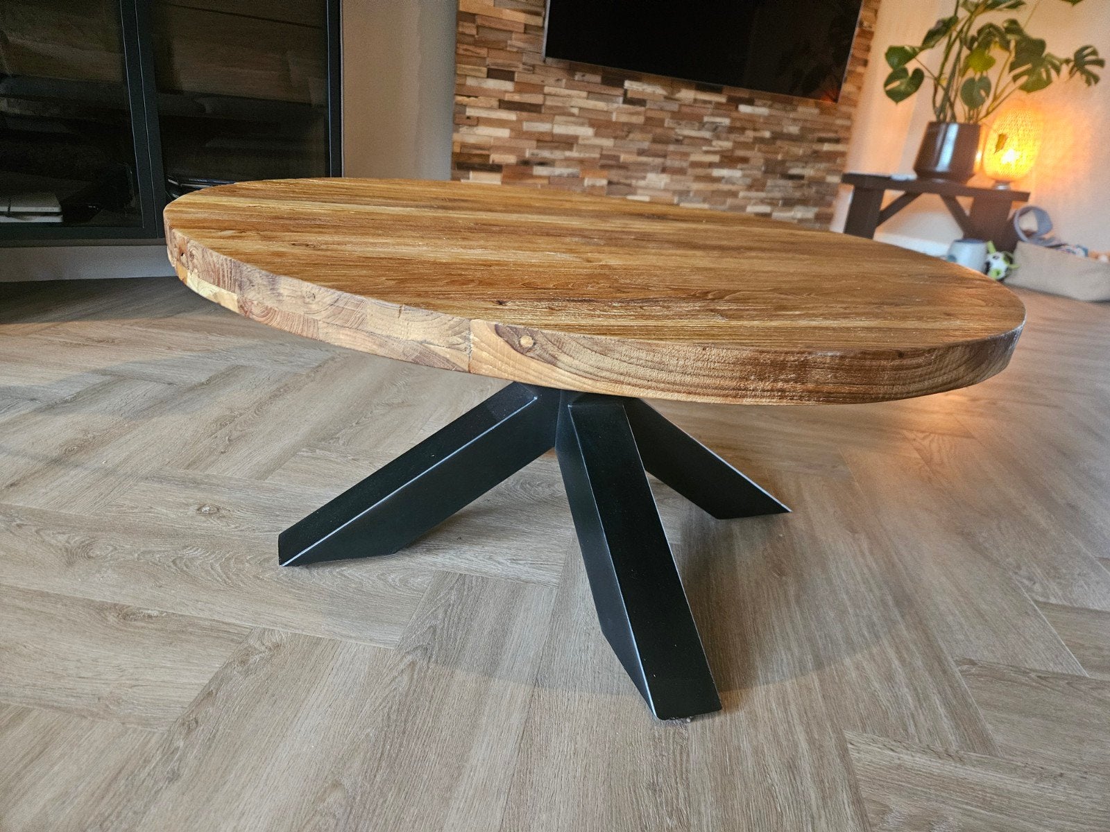 Salontafel, 50 tot 100 cm, Modern, Industrieel, Rond, 50 tot 100 cm