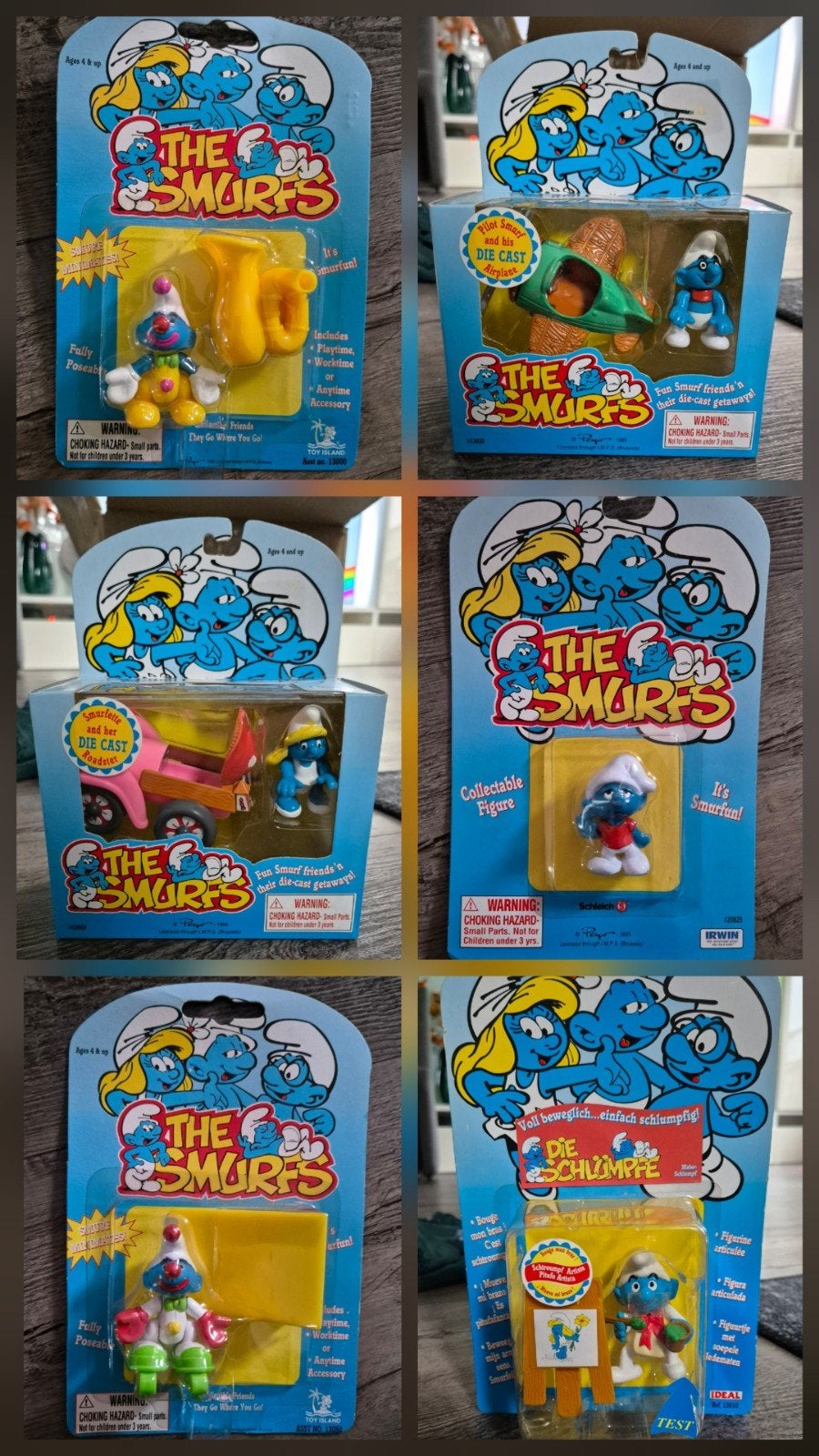 6x Smurfen (Verschillende Soorten), Verzamelen, Verzenden, Nieuw, Verschillende Smurfen, Poppetje, Figuurtje of Knuffel