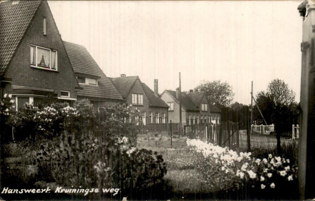 Hansweert - Kruiningsche weg - woningrij, Ophalen of Verzenden, 1940 tot 1960, Gelopen, Zeeland
