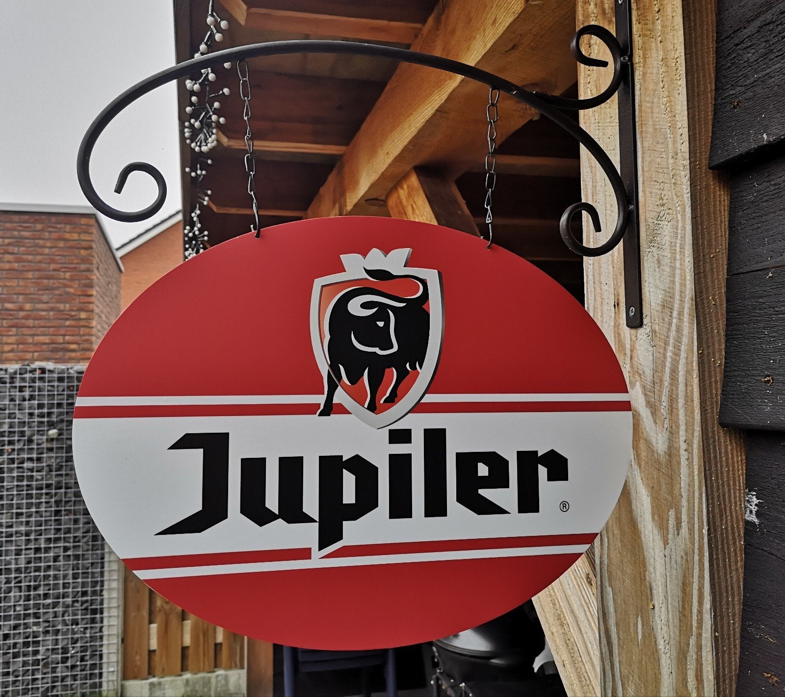 JUPILER dubbelzijdig uithangbord, Verzamelen, Biermerken, Ophalen of Verzenden, Nieuw, Reclamebord, Plaat of Schild, Jupiler