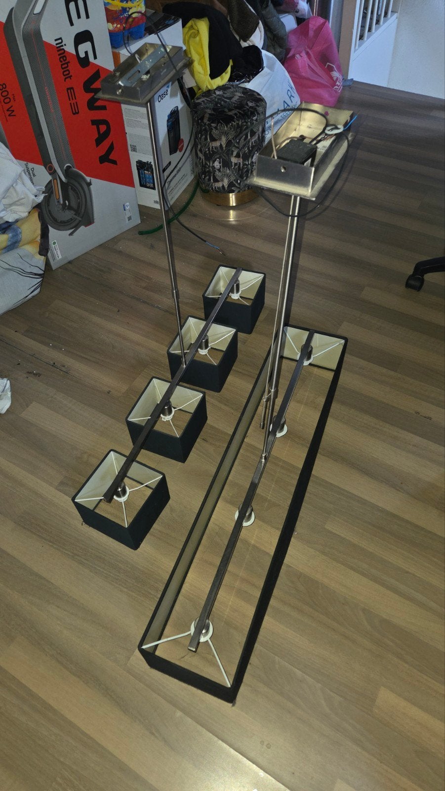 Philips Antracietgrijze Hanglampen met E14 Fitting, Ophalen, Gebruikt, Modern, Metaal