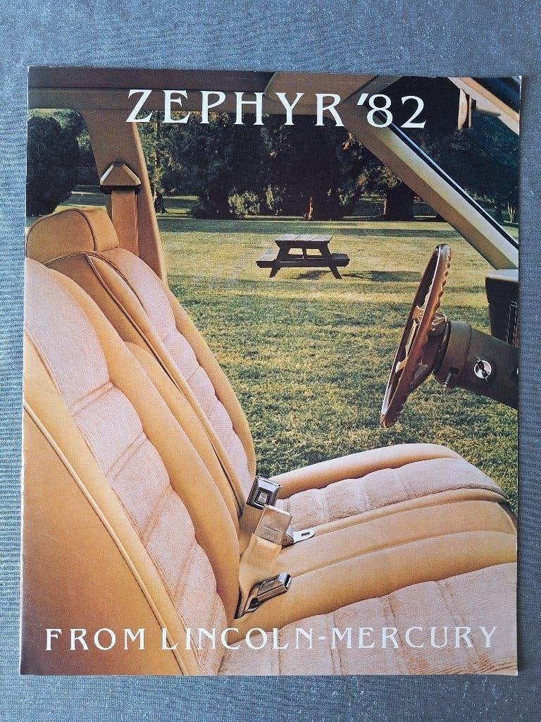 Brochure Lincoln-Mercury ZEPHYR - 1982 USA, Verzenden, Zo goed als nieuw, Overige merken