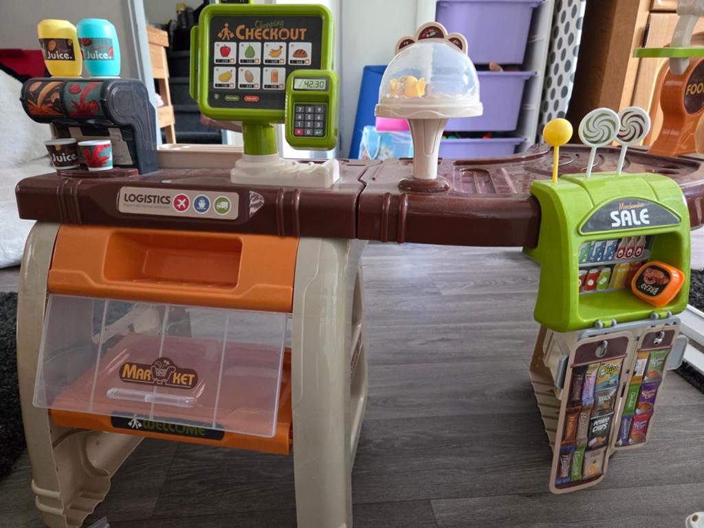 Grote Speelgoed Supermarkt met Kassa en Accessoires, Ophalen of Verzenden, Jongen of Meisje