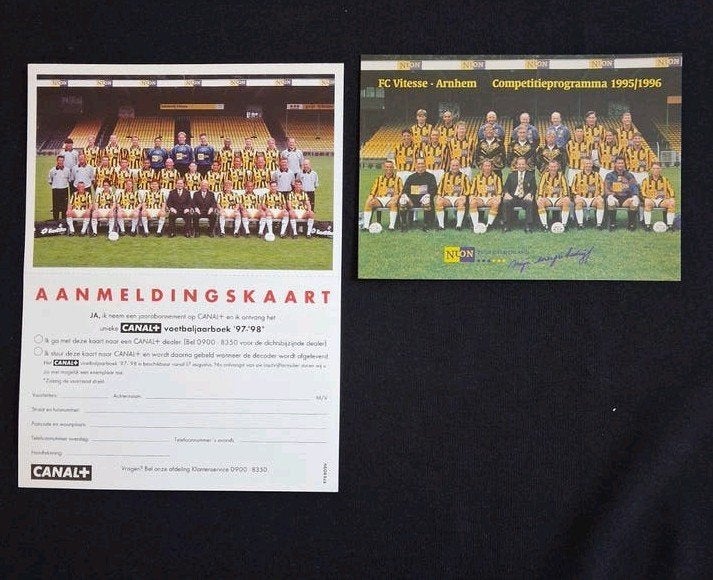 2 Elftalkaarten Vitesse., Ophalen of Verzenden, Zo goed als nieuw, Vitesse, Spelerskaart