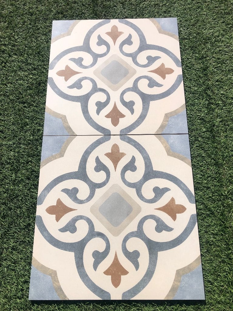 keramische terrastegels 60x60x2 met decor tegels 1 ste keus, Keramiek, Nieuw, Ophalen of Verzenden, 10 m² of meer