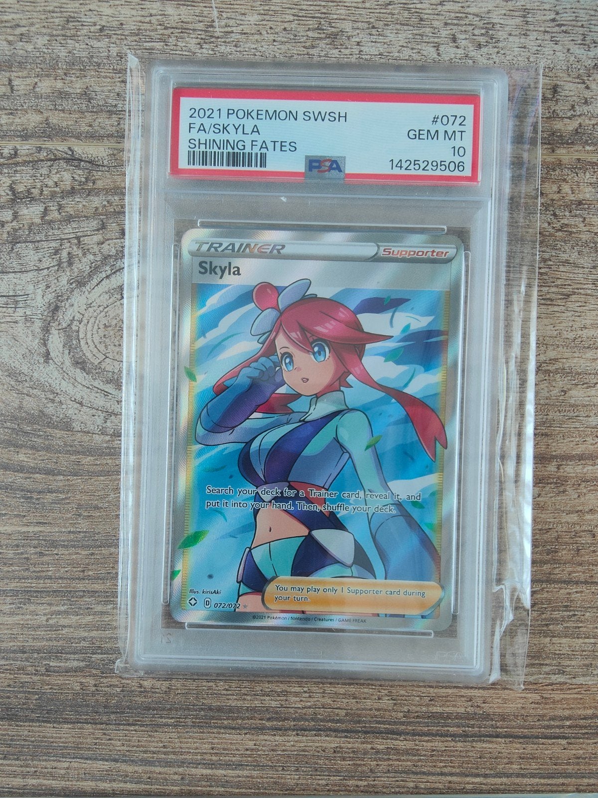 2021 Pokémon SWSH FA/SKYLA Shining Fates #072 PSA 10, Ophalen of Verzenden, Nieuw, Losse kaart, Foil