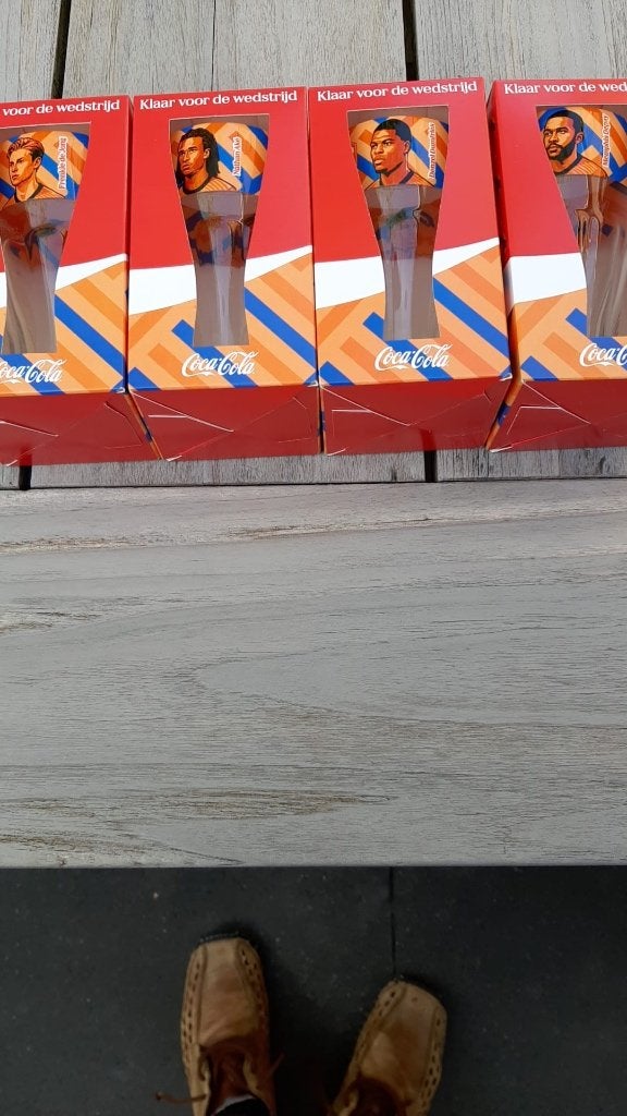 Oranje Coca Cola glazen, Verzamelen, Ophalen of Verzenden, Nieuw, Frisdrankglas